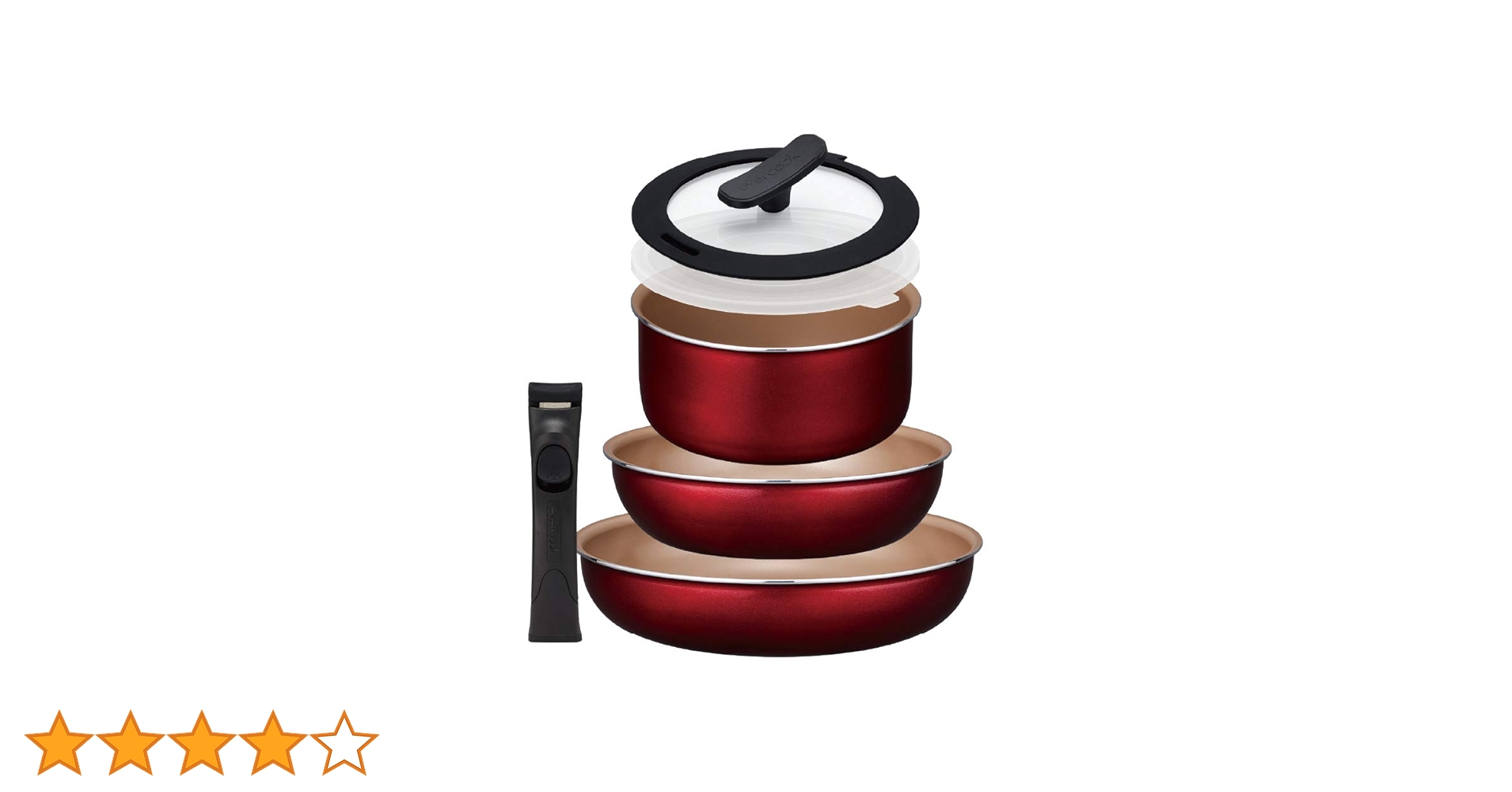 新品　エバークックα エバークックアルファ　フライパン6点セット Amazon｜エバークック フライパンセット 6点セット 着脱式 IH